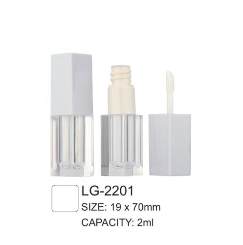Τετράγωνο πλαστικό δοχείο μπουκαλιών lipgloss με applicator