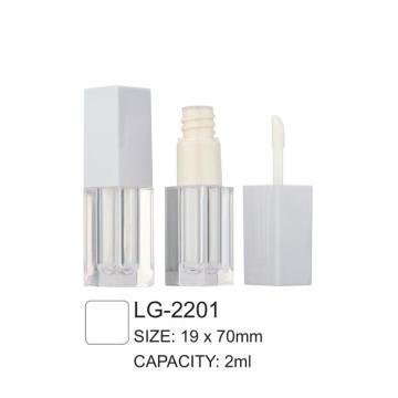 Vierkante plastic lipgloss -flescontainer met applicator