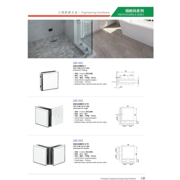 Glasdusche Partition Klammer