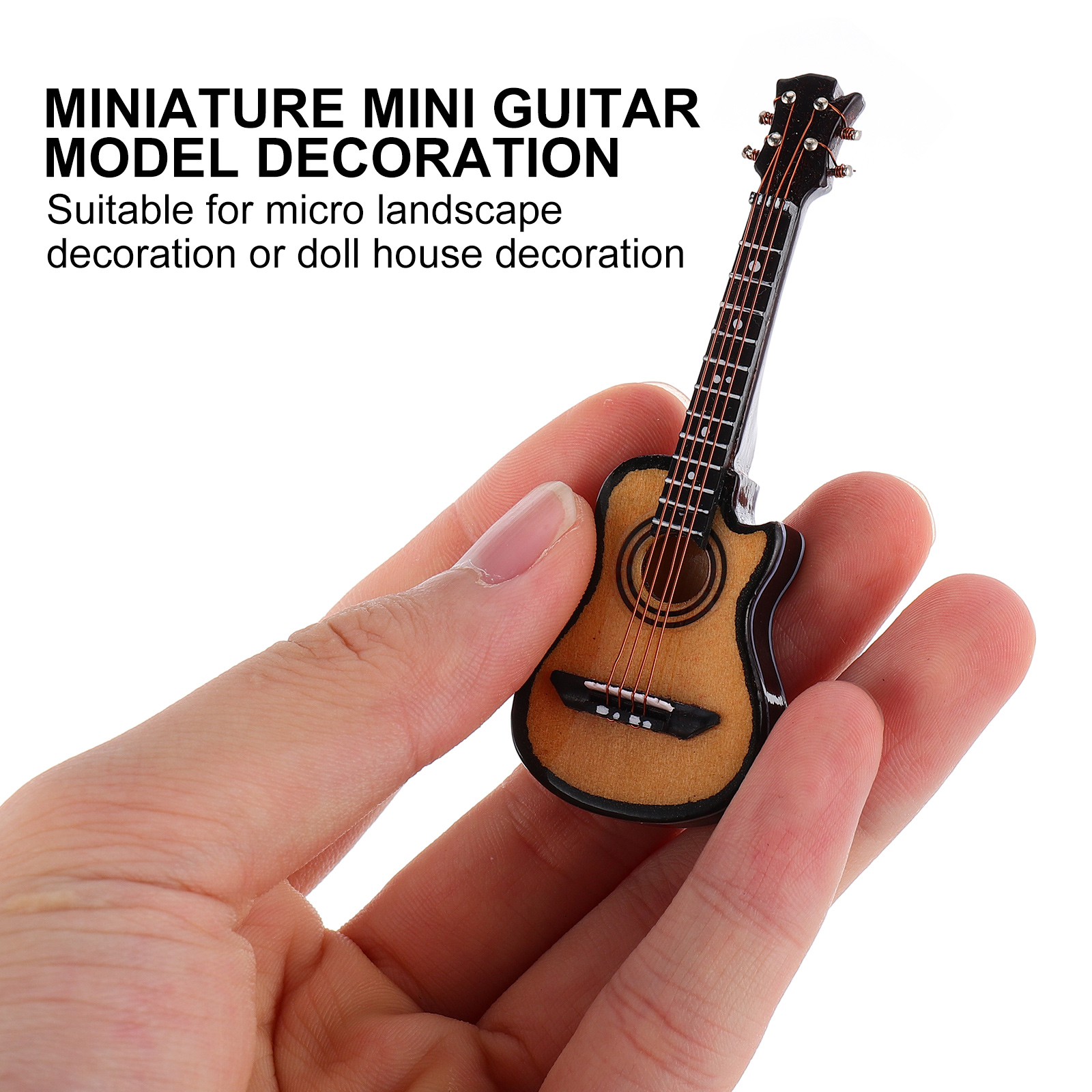 1 Set Miniature Electric Guitar Model Guitar Statue Mini Music Instruments
