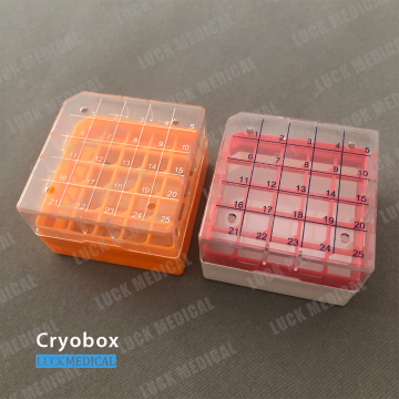 Kryobox aus Kunststoff für die Lagerung von Kryotubes