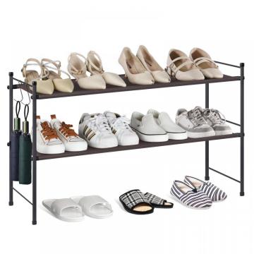 2 Tier Shoe Collection Rack for Entryway