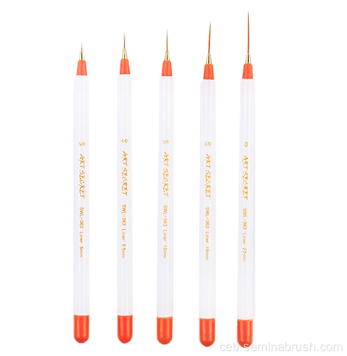 Sintetikong buhok sa kuko sa charpo nga liner brush
