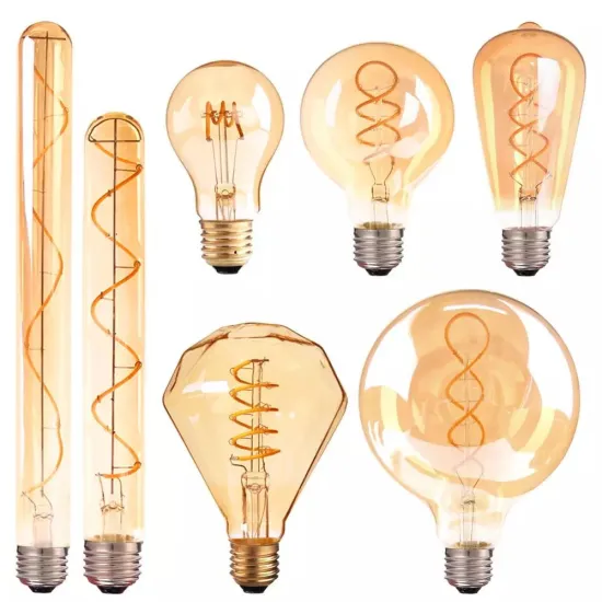 Dimmable Amber LED Curved Filament Lamp ST64 G45 E27