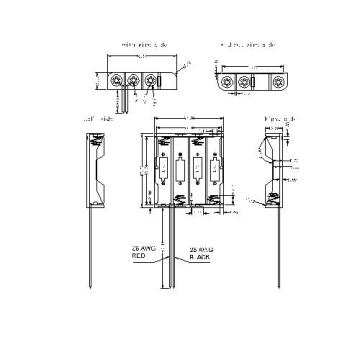 4 x 1,5V AA Batterilhållare Case Box Wire Leads