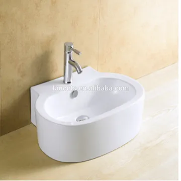 Hand Wash Bathroom Cabinet Mounted Ceramic Basin