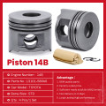 Motor Piston Kit 14B 13101-58040 para Toyota