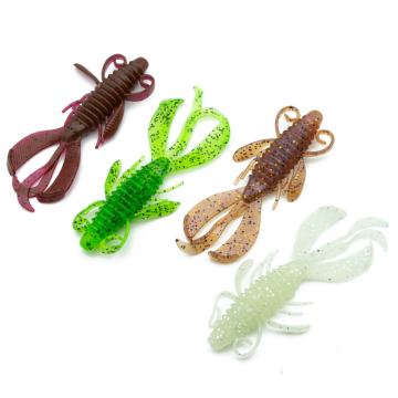 THORFORCE 60mm/90mm High Quality TPE Saltwater Soft Prawn Fish Lure with Built-in Ring Beads