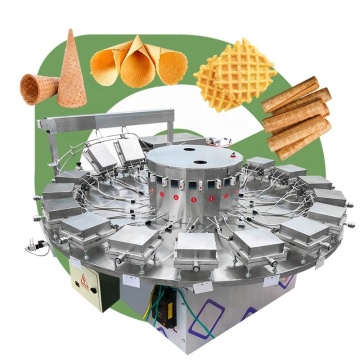Máquina automática de café industrial y fabricante de gofres de cono de obleas