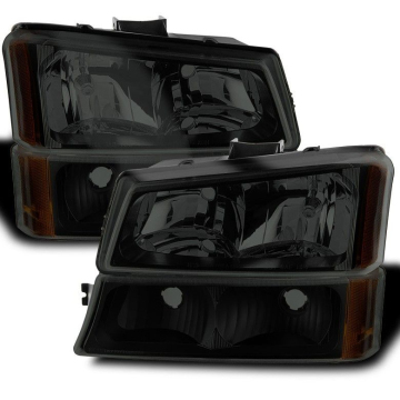Black Housing Amber phares compatibles avec 2003-2006 Chevy Silverado &amp; Avalanche