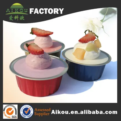 Lovely disposable aluminum foil cheesecake container for bakery