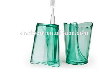 creative fashion pure color waterproof plastic toogh 2 in 1 tooth mug set