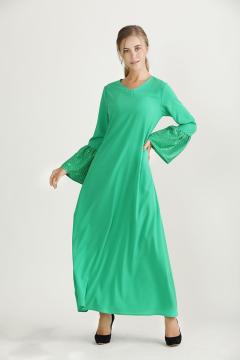 Long Dress With Flared Sleeves