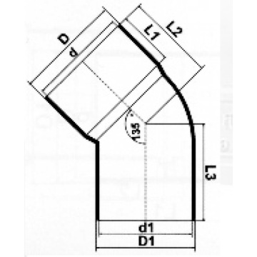 PVC Pipe Drainage Spigot Plastic 45 Degree Elbow