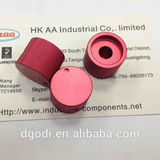color anodized aluminum knurled nut, aluminum knurled control knob