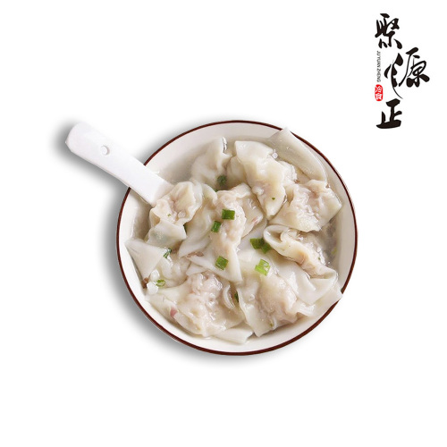 Taze Karides ve Domuz Eti Zanaatkar Küçük Wontons