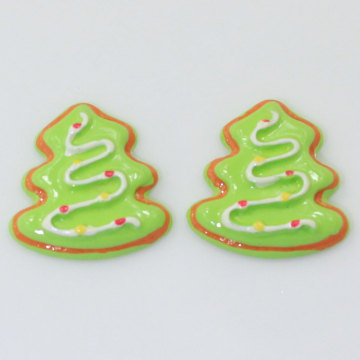 Wholesale Mini Kawaii Christmas Tree Shaped Flatback Resins For Christmas Party Ornaments Holiday Decor Phone Shell Spacer