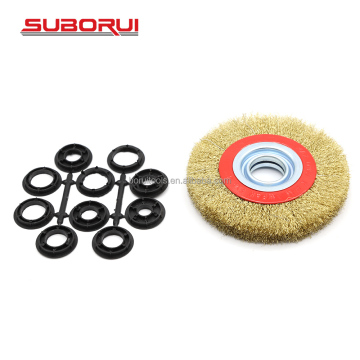 SUBORUI Industrial Circular Brush Cleaning Flat Brush Wheel Stainless Steel Cup Wire Wheel Brush - 4inch/100mm/125mm/150mm