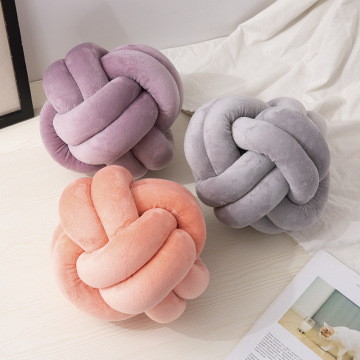 3D Knot Ball Handmade Plush Throw Pillow: Tambahan Classic Fluffy untuk Sofa dan Dekorasi Rumah Anda