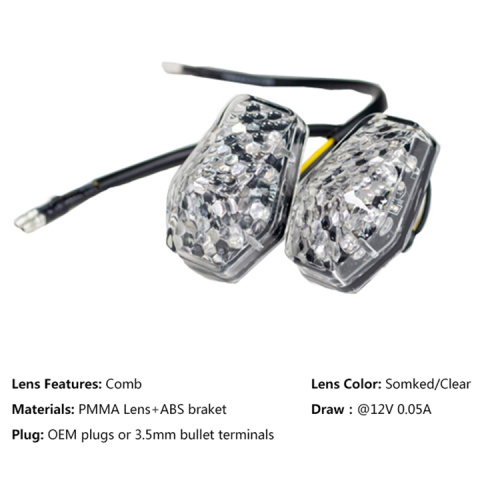 ટર્ન સિગ્નલ લાઇટ્સ યુનિવર્સલ મોટરસાયકલ એલઇડી ટર્ન સિગ્નલ સૂચક લાઇટ લેમ્પ