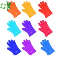 Silicone Cooking Washing Gloves with Scrubber Gloves