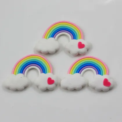 Kawaii Cloud Polymer Clay Beads Slice Handmade Craft Decoration Charms Hair Accessories Hairpin Ornament