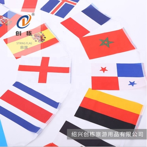 Custom satin printed polyester all countries flags