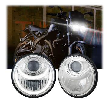 LED Motorcycle Headlights 5 Inch ECE R113 Compliant 9-32V for Harley Davidson