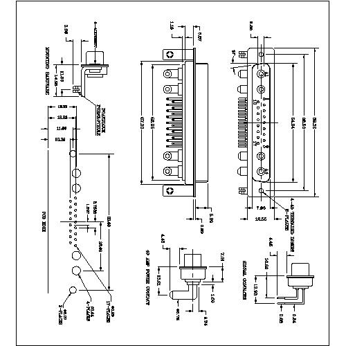 PDR21W4-FXXXXX01 POWER D-SUB 21W4 Right Angle PCB-FEMALE TYPE 