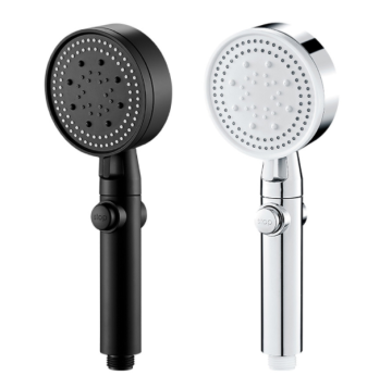 Guangzhou Factory High Pressure Ionic Aroma Shower Head in Silver Stainless Steel