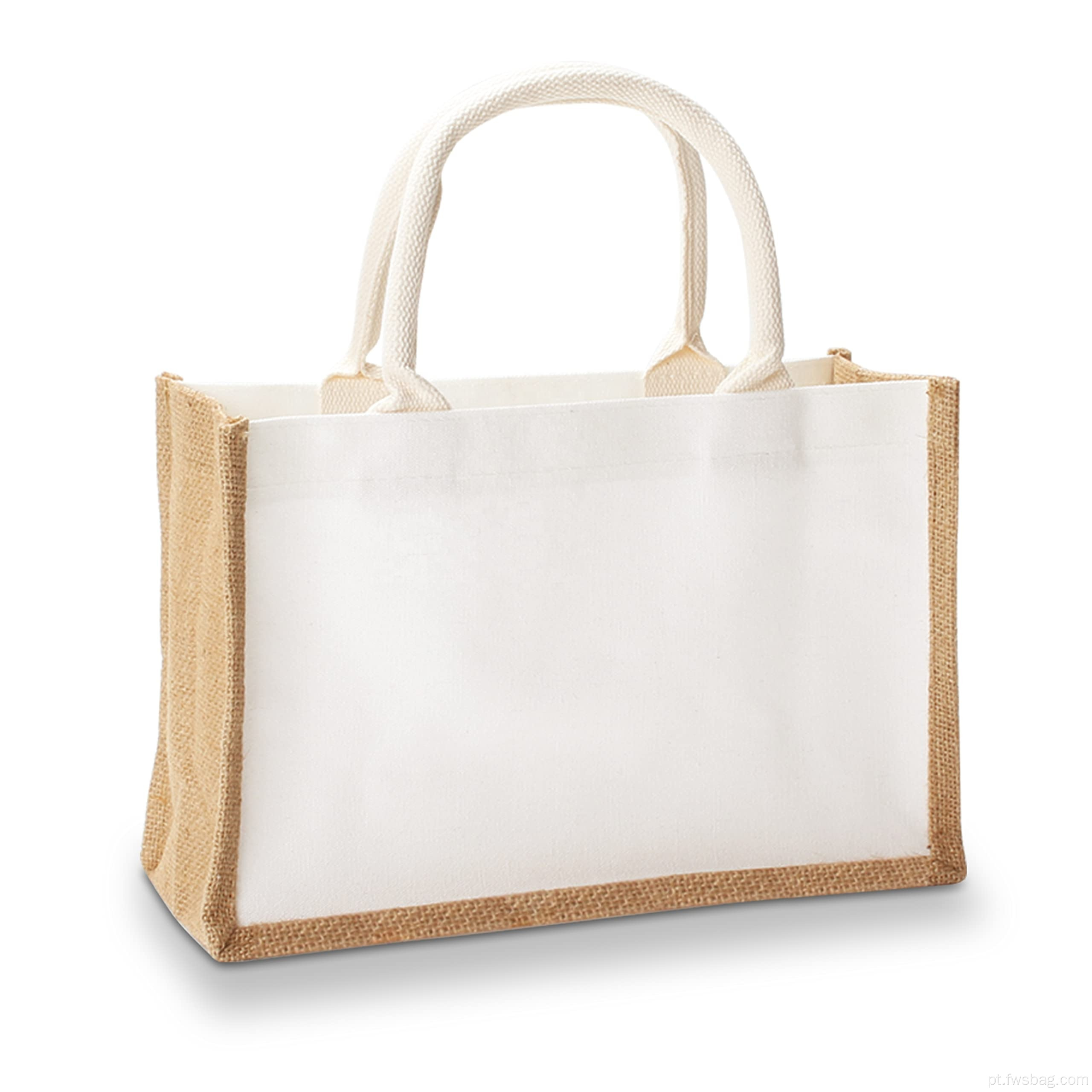 Bolsas de bolsas de compras em branco de juta em branco