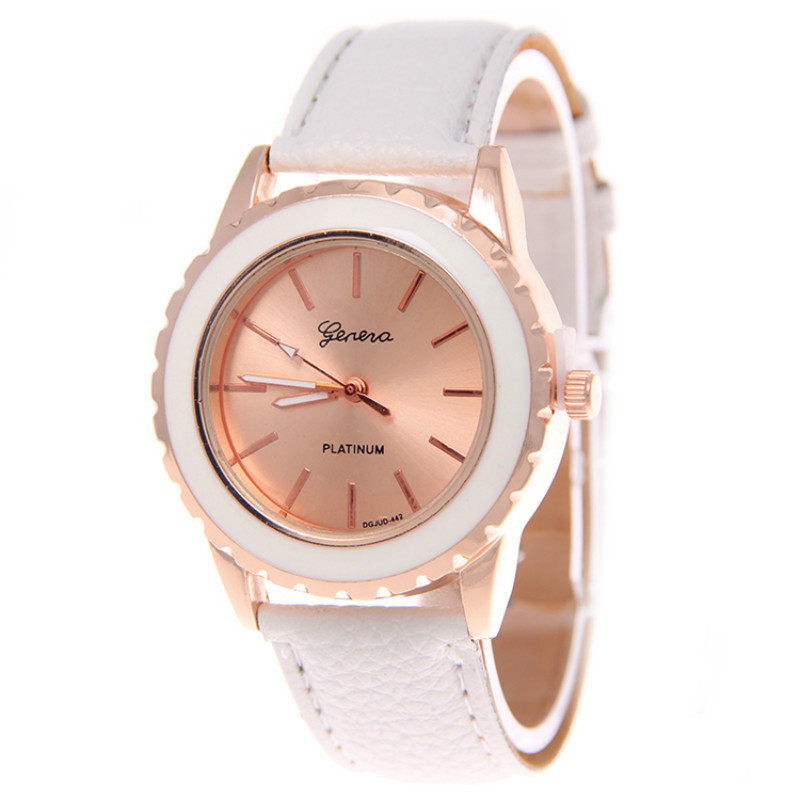 Gold Leather Watch Women For Business