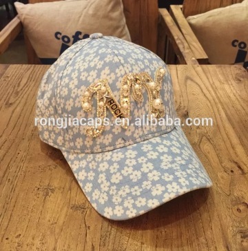 rhinestone applique digital logo fashion hat