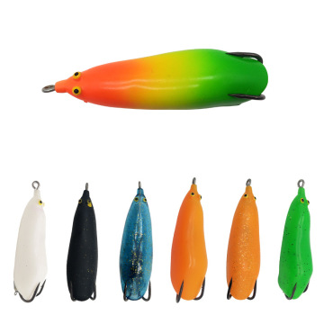 Aoclu Τεχνητό ψάρεμα Φυσικό Soft Frog Lure - 5cm/8.5cm Πλαστικό πλωτό κολυμβητή Topwater
