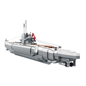 PG-15001: Detailed Military German U48 Submarine Toy Set - Perfect Gift for Children's Building Blocks and Warship Lovers