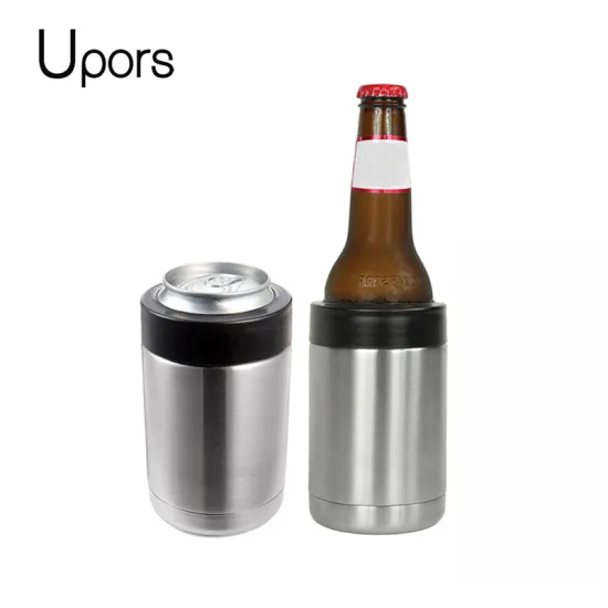 UPORS 12OZ Beer Cooler 304 Stainless Steel Beer Bottle Can Holder Double Wall Vacuum Insulated Party Slim Beer Colder Keeper