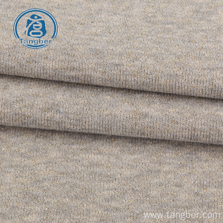 Knitted Melange One Side Brushed Fleece Fabric