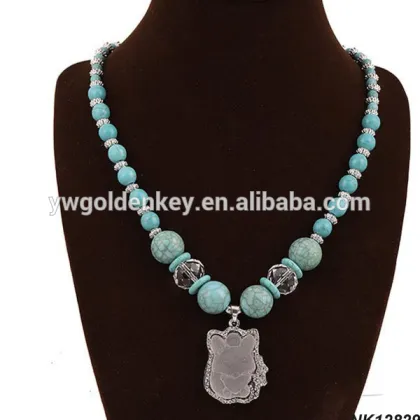 2015 fashionable turquoise jewelry necklace