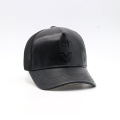 Cappello per camionista nero patch metal