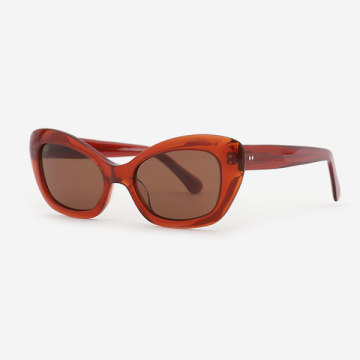 Squaure slightly cat eyed Acetate Women's Sunglasses