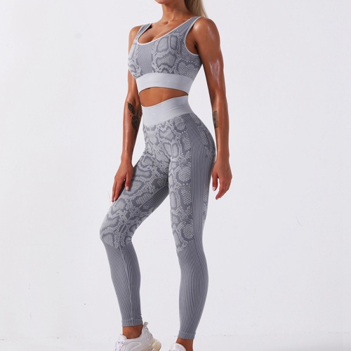 Activewear ormhudtryck yogaset