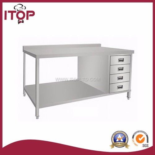 itop stainless steel kitchen working table with 4 drawer