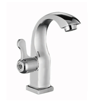 Chromed single hole good handle Bathroom basin faucet