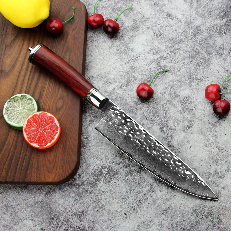 Comprar Cuchillo Damasco Cuchillo de cocina de 8 pulgadas Estilo japonés  VG10 Cuchillos de acero inoxidable de 67 capas Mango ergonómico