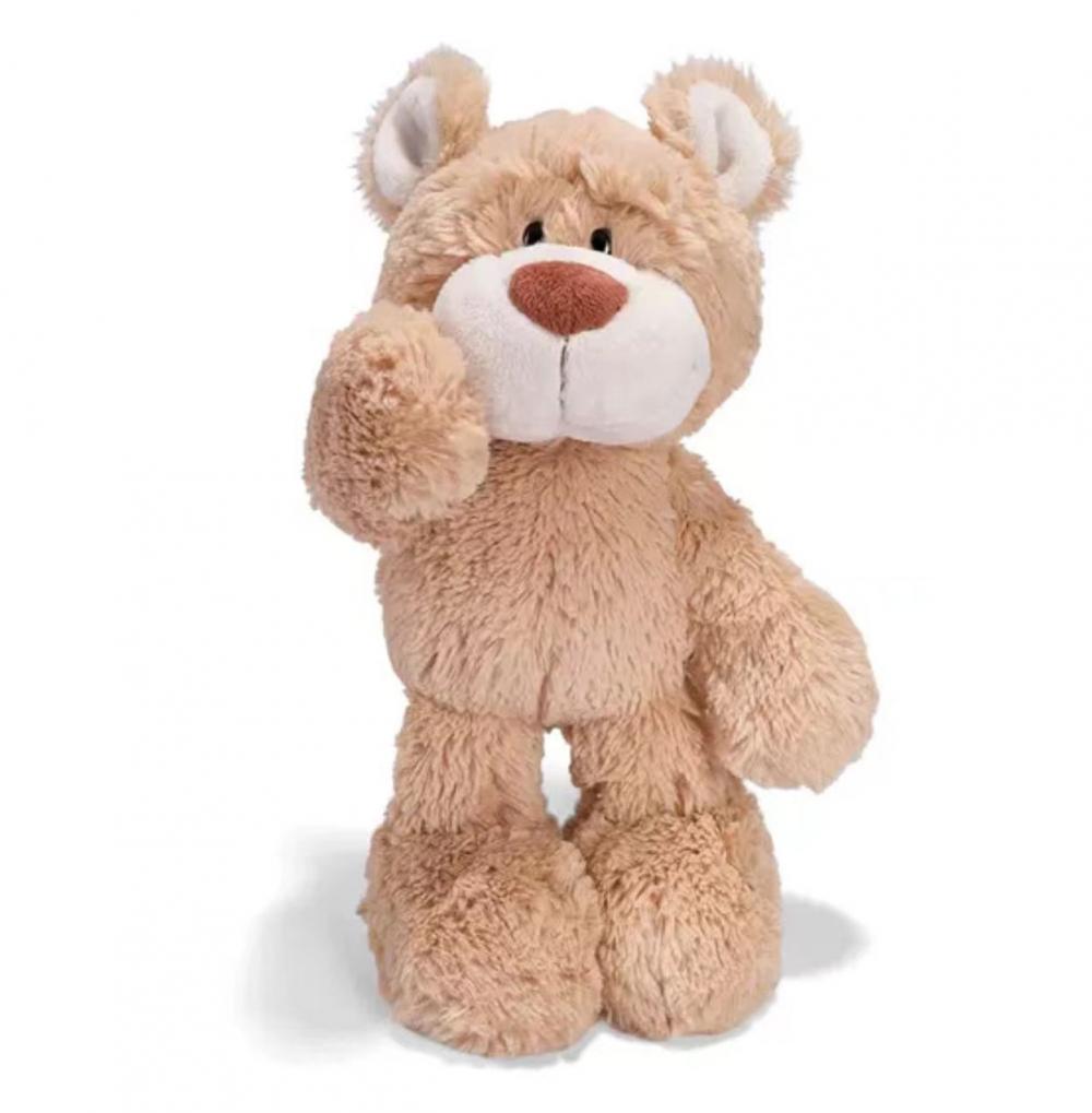 Brinquedo de dormir de pelúcia de urso marrom marrom claro