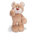 밝은 갈색 서있는 곰 박제 동물 수면 장난감