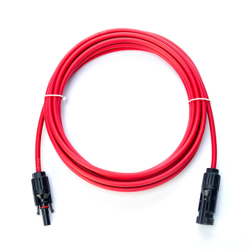 TUV Approved 1x4mm² XLPO XLPE PV Cables with PV004 Connector - UV Resistant