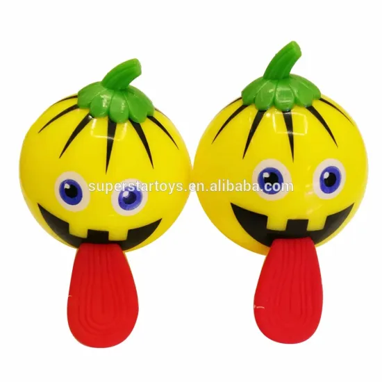 51601206-16 tongue tuggers pumpkin ball flies far flashing ball