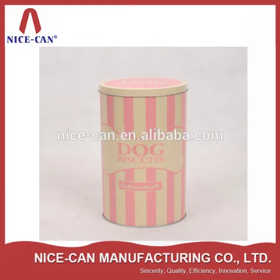 Round shape dog food tin box, dog food tin can, pet food tin box