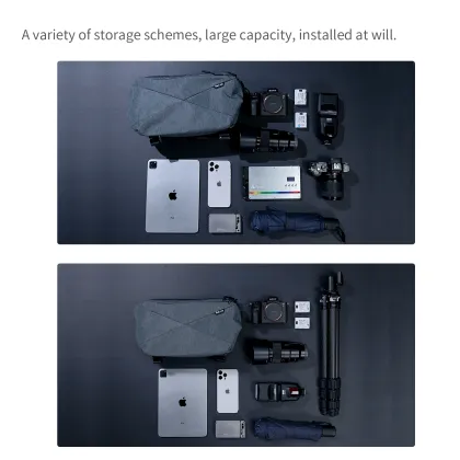 SCC2_ES-S Daily Shoulder Bag Gray - Small Camera Shoulder Bag for Photography